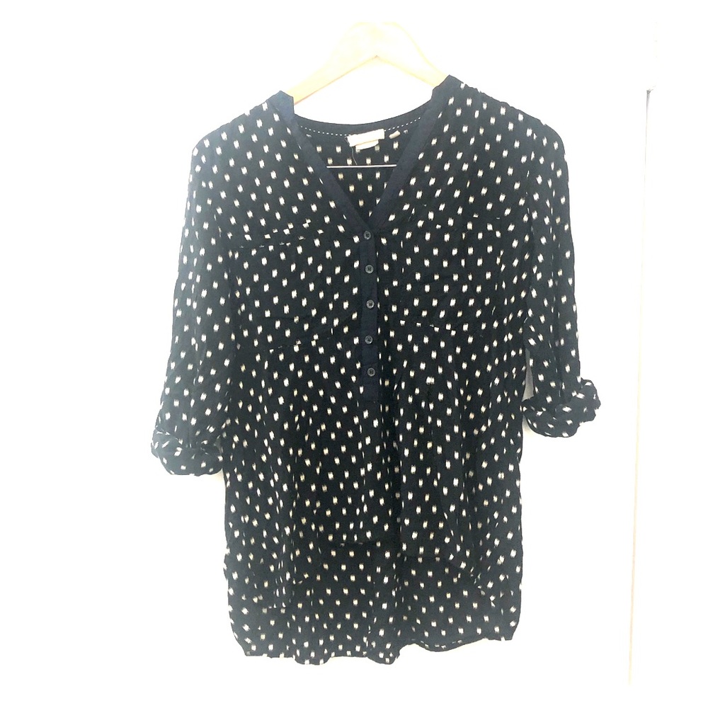 Anthropologie Roll Tab Blouse - Vanessa & Virginia
